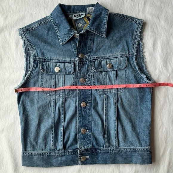 Vintage dkny denim patch vest size small - Picture 7 of 8